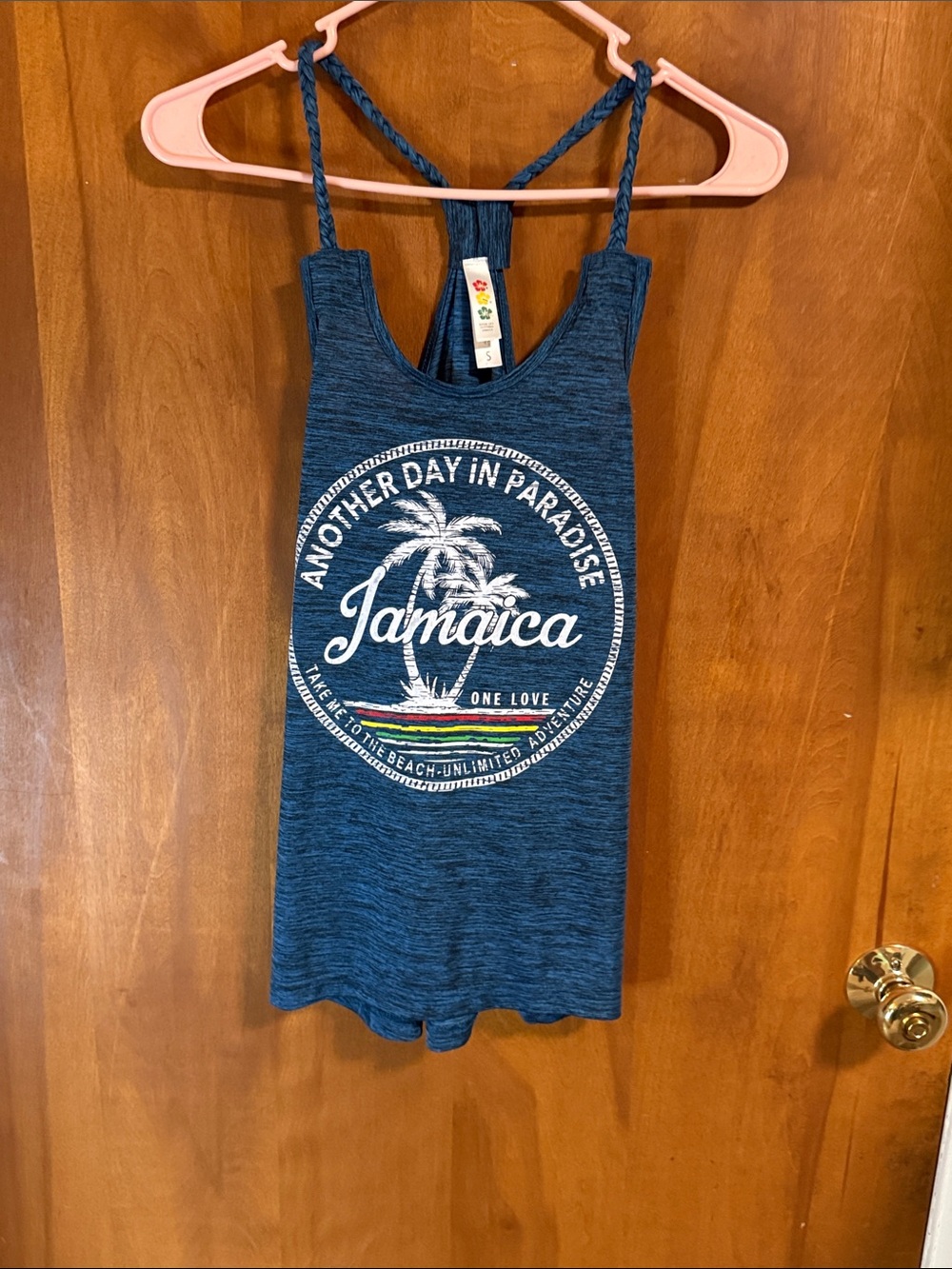 Jamaica Graphic Navy Tank Top